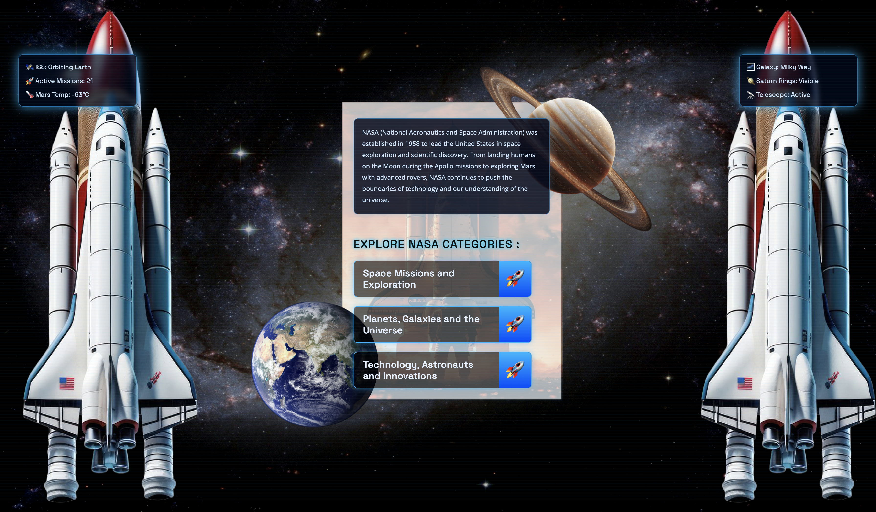 NASA Touchscreen Kiosk Overview